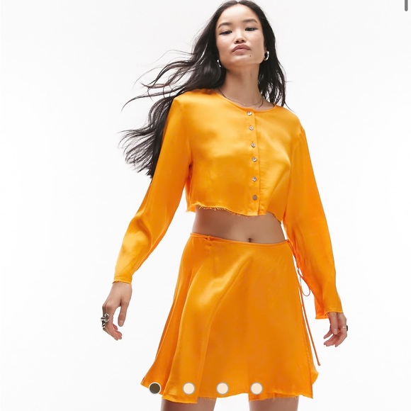 Topshop Orange shirt size 4 - Picture 1 of 3